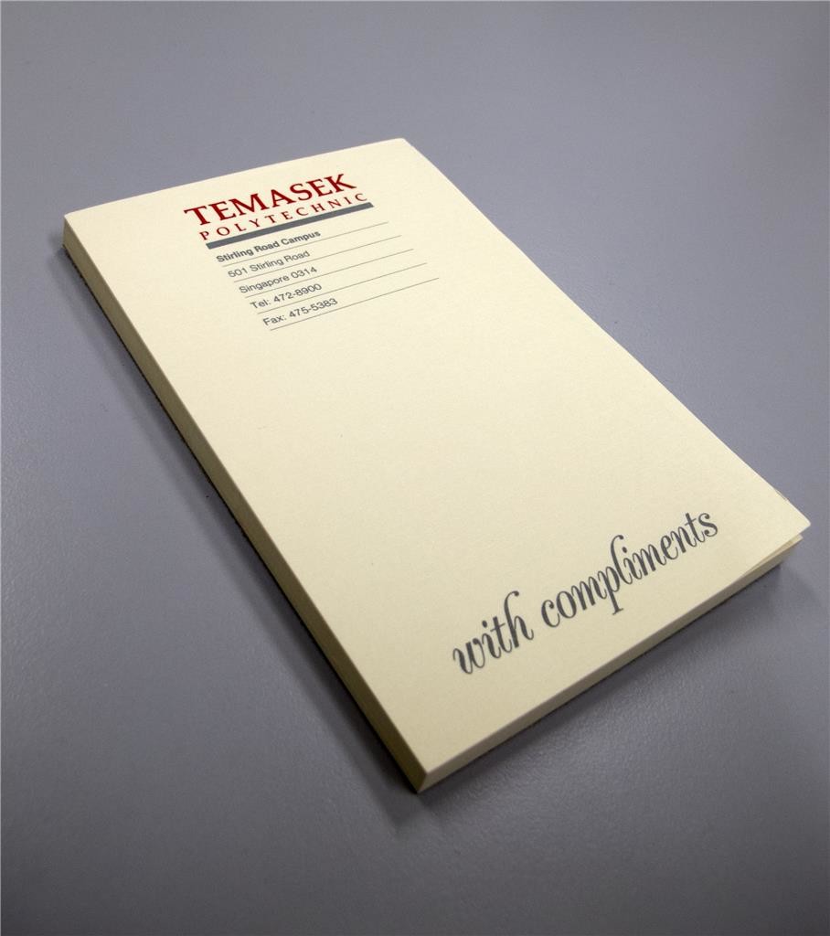 Temasek Polytechnic notepad and letterhead