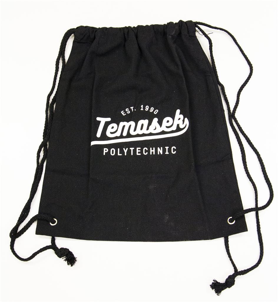 Temasek Polytechnic Library free study space for O/N level students 2019 : drawstring backpack