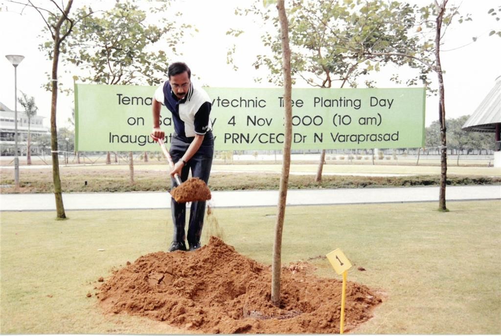 Temasek Polytechnic first tree planting day