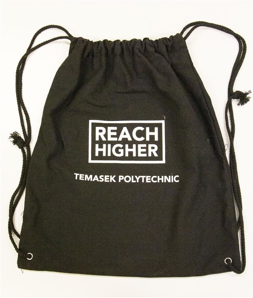Temasek Polytechnic Open House 2019 : drawstring backpack