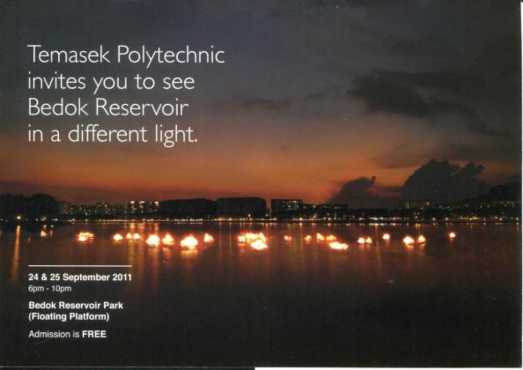Temasek Polytechnic invites you to see Bedok Reservoir in a different light postcard