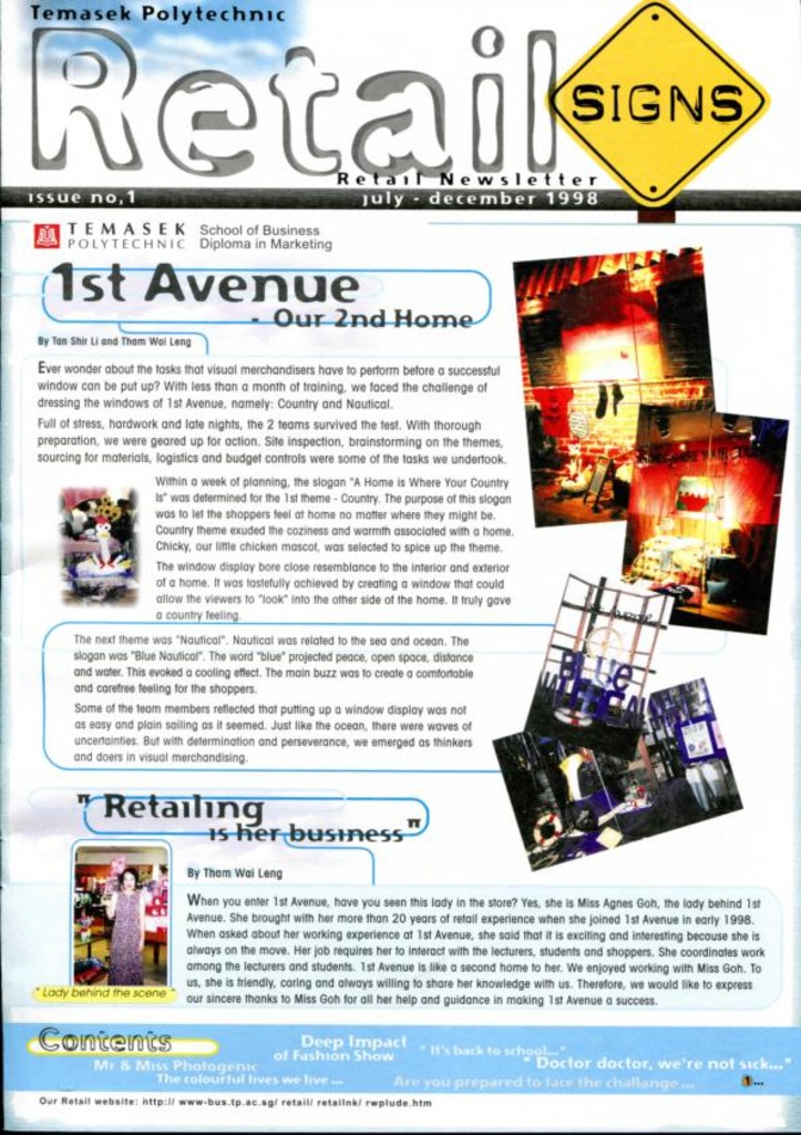 Retail signs. Issue 1. July-Dec. 1998