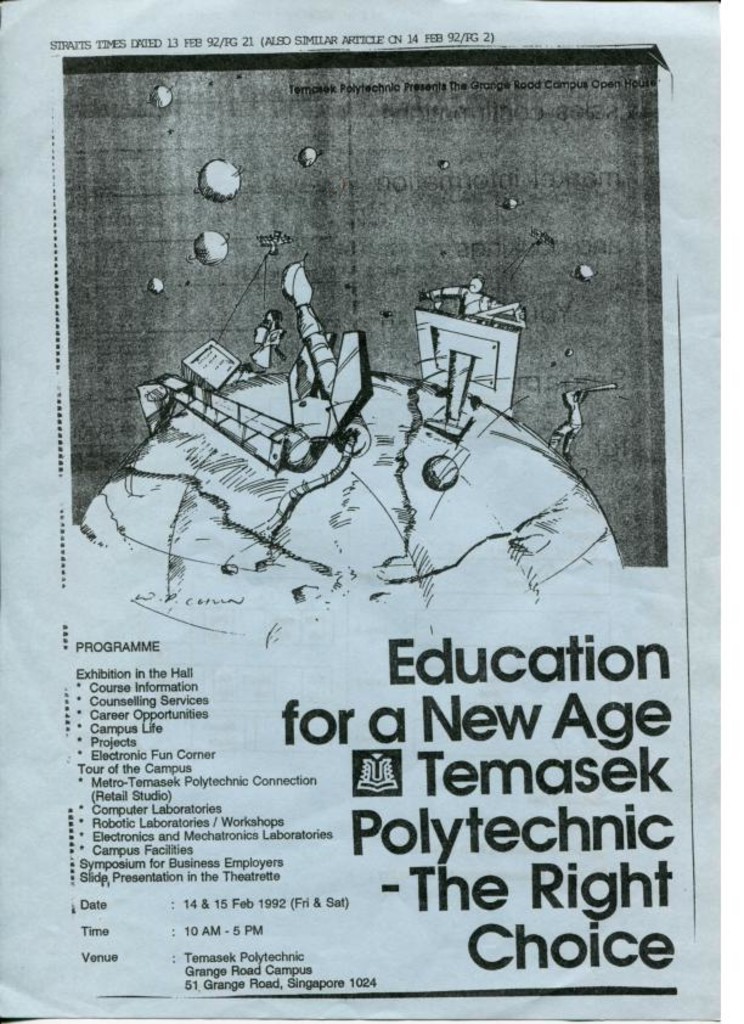 Education for a new age, Temasek Polytechnic the right choice flyer