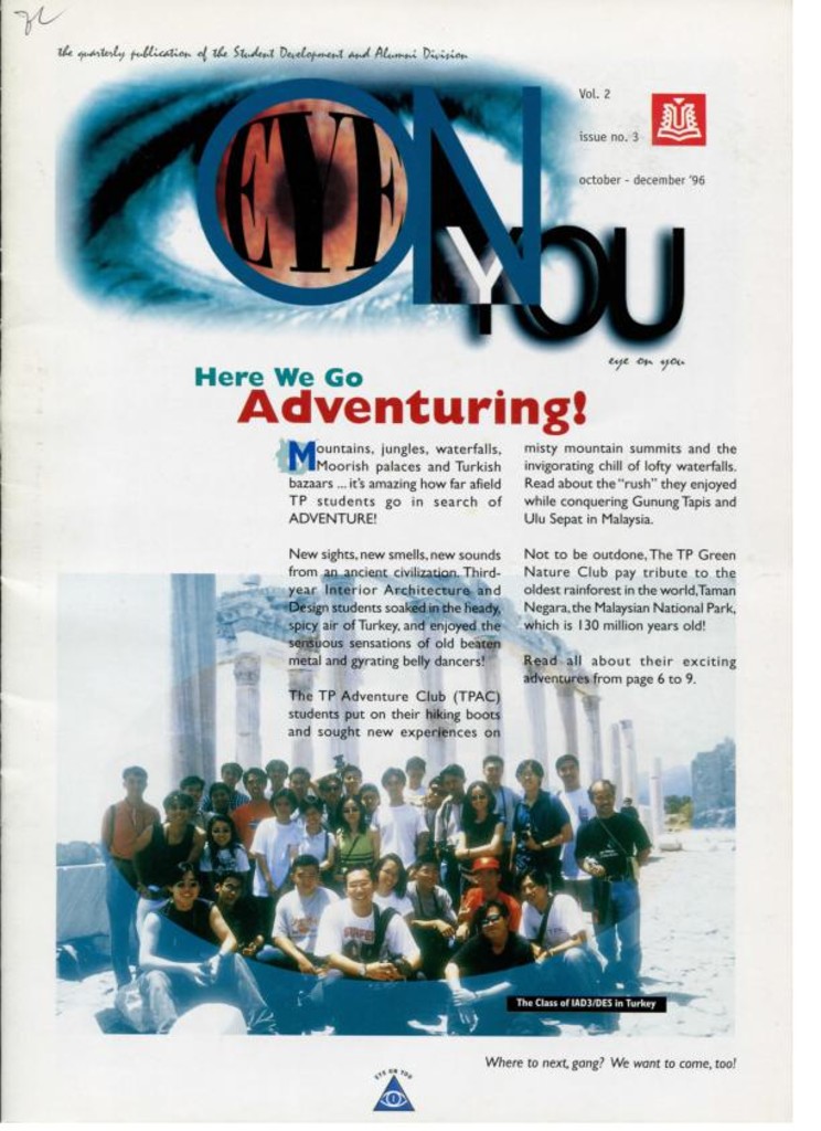 Eye on you. Vol. 2. No. 3. Oct-Dec. 1996