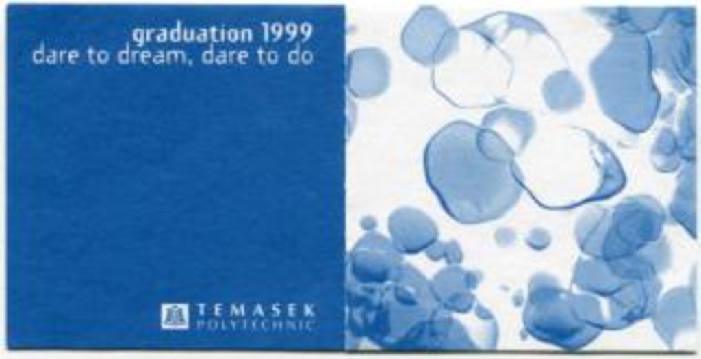 Graduation ceremony 1999 : admission card