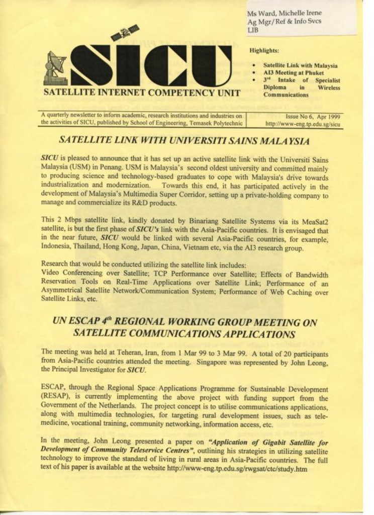 SICU. Issue 6. Apr. 1999