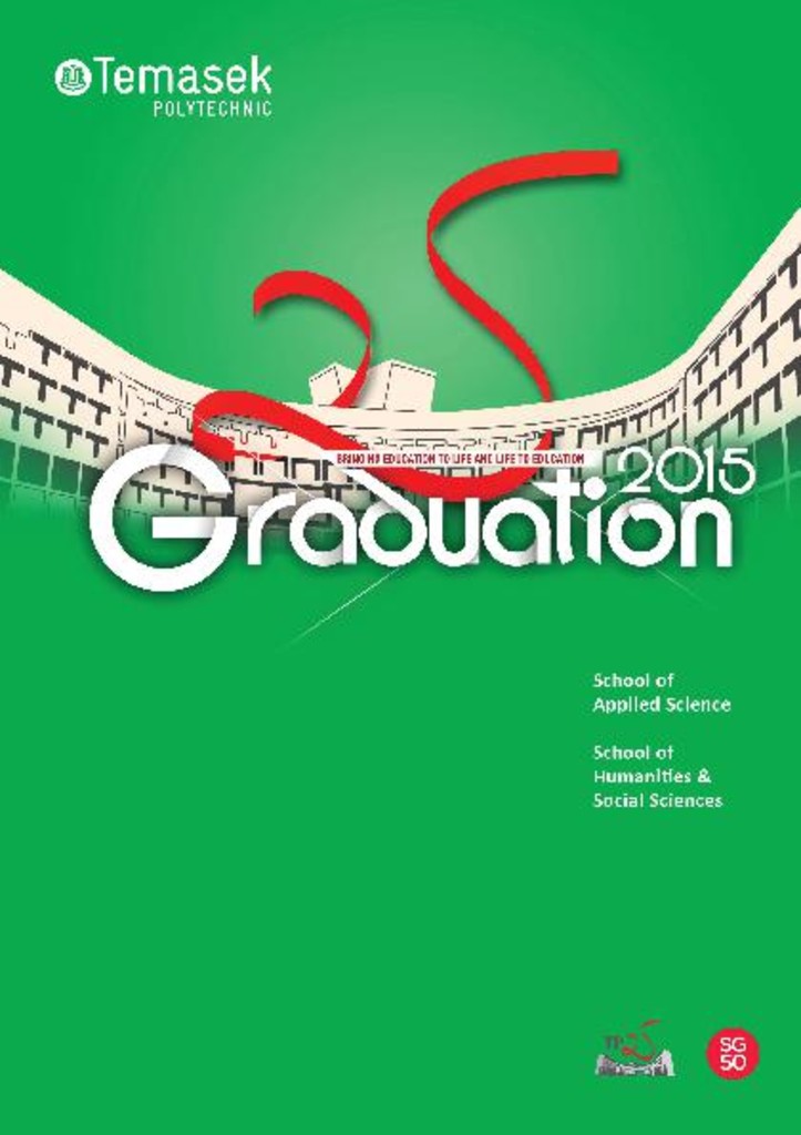 <em>Graduation</em> 2015. School of Applied Science and School of Humanities & Social Sciences : programme booklet
