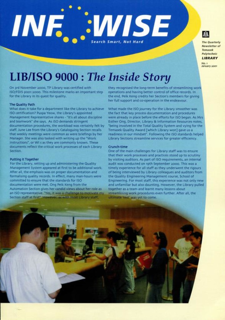 Infowise. No. 1. Jan. 2001