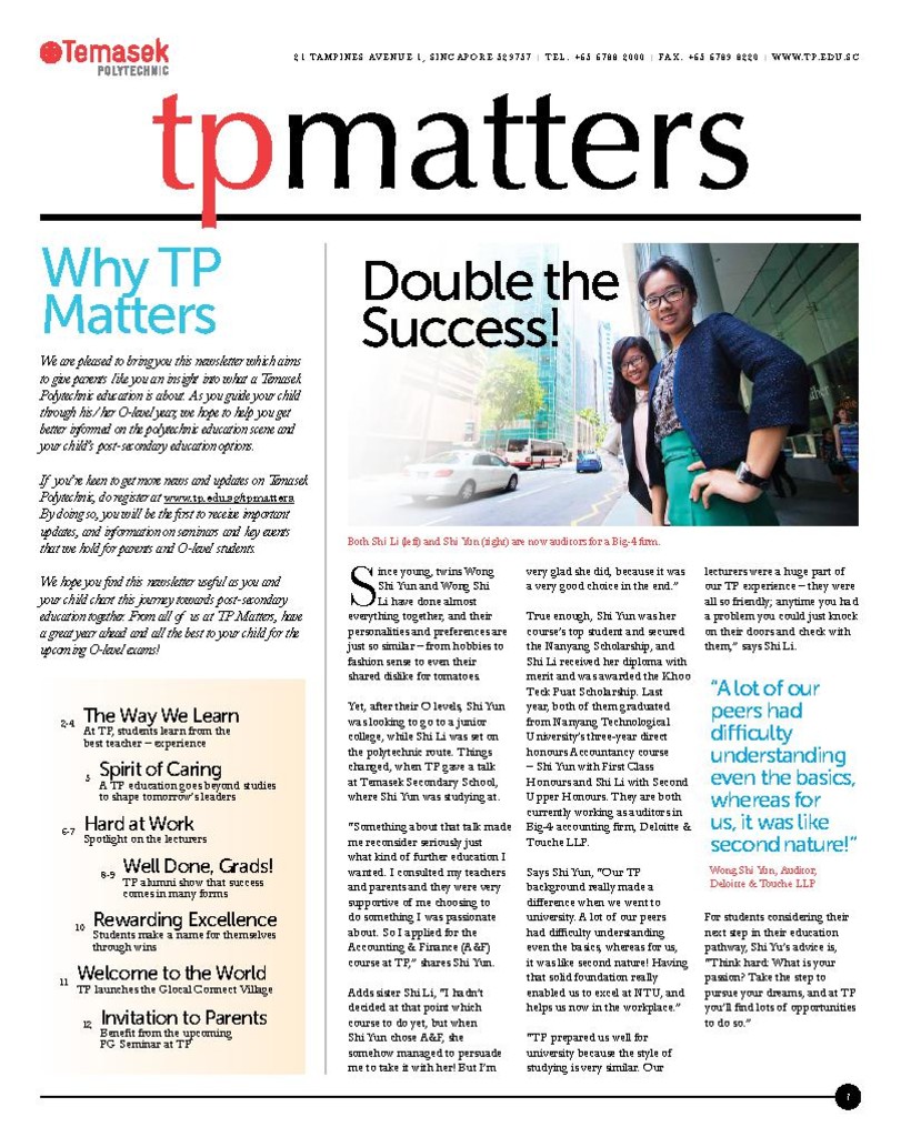 TP matters. 2013