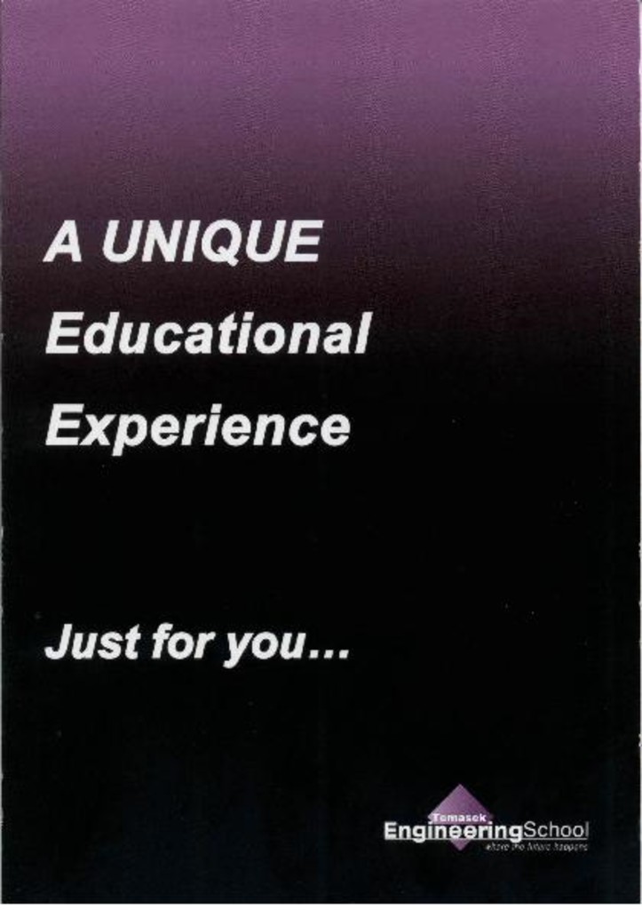 A unique educational experience Just for you : brochure
