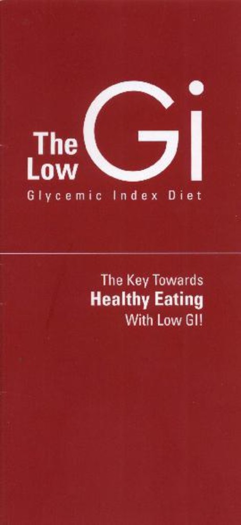 The low Gi Glycemic index diet : booklet