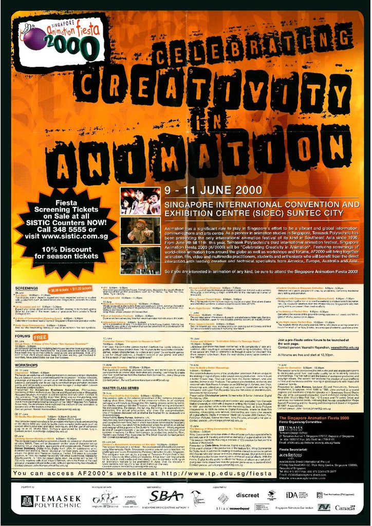 Singapore animation fiesta 2000 : poster