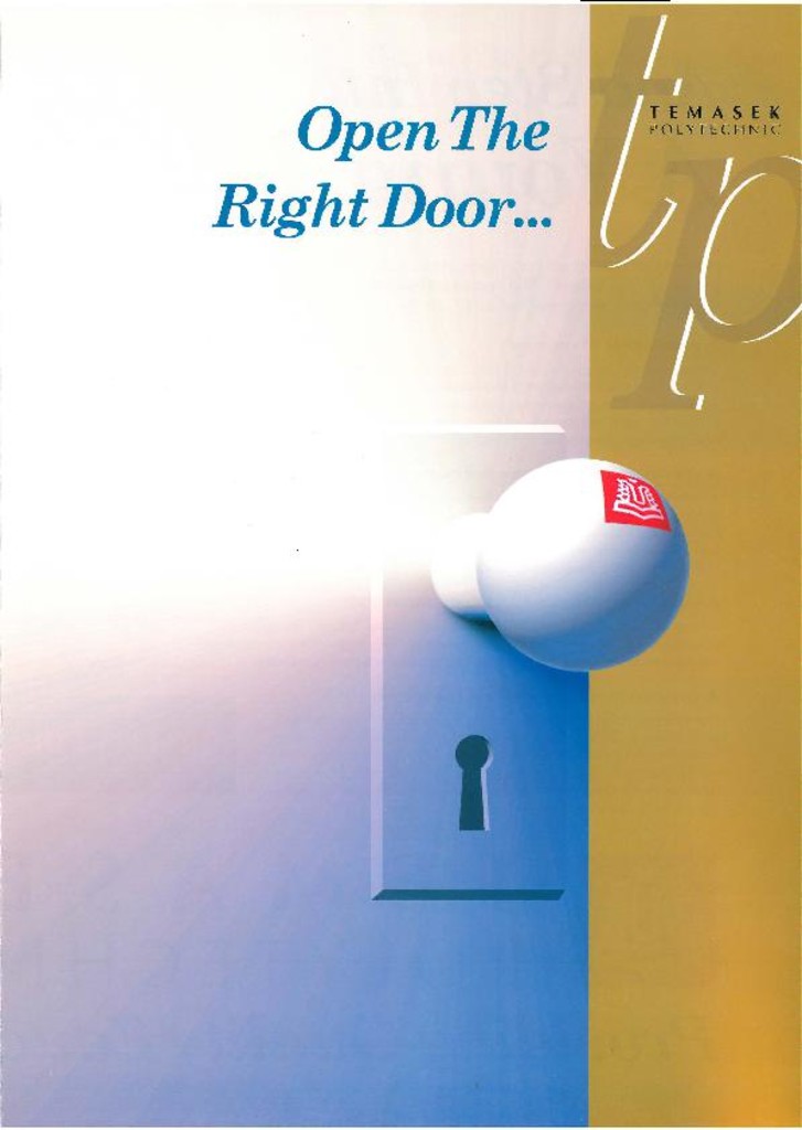 Open the right door : brochure