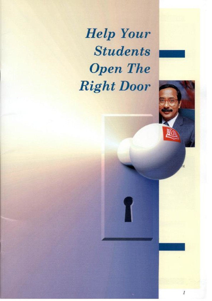 Help your students open the right door : brochure