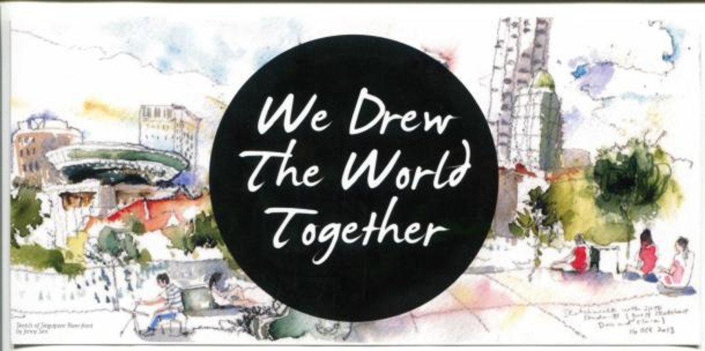 We drew the world together : postcard