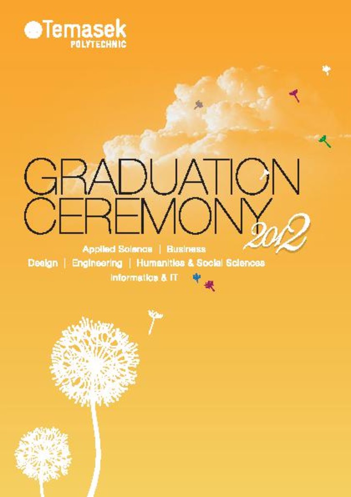 Graduation ceremony 2012. School of Business : programme booklet