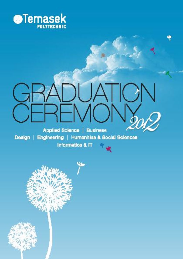 Graduation ceremony 2012. School of Informatics & IT : programme booklet