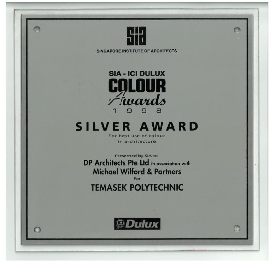 SIA - ICI Dulux Colour Awards 1998 : framed metal plate