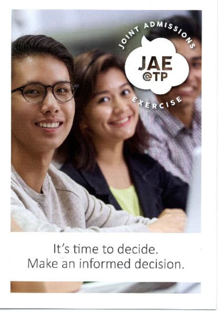 Joint Admissions Exercise JAE @ TP : brochure