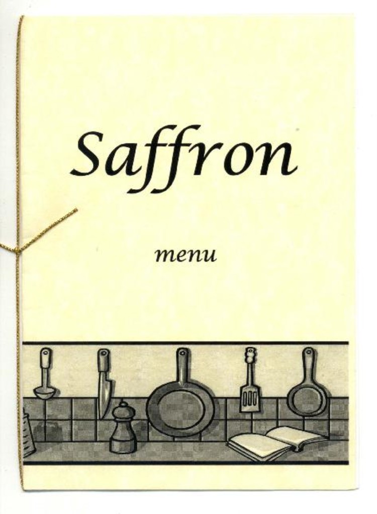 Saffron menu