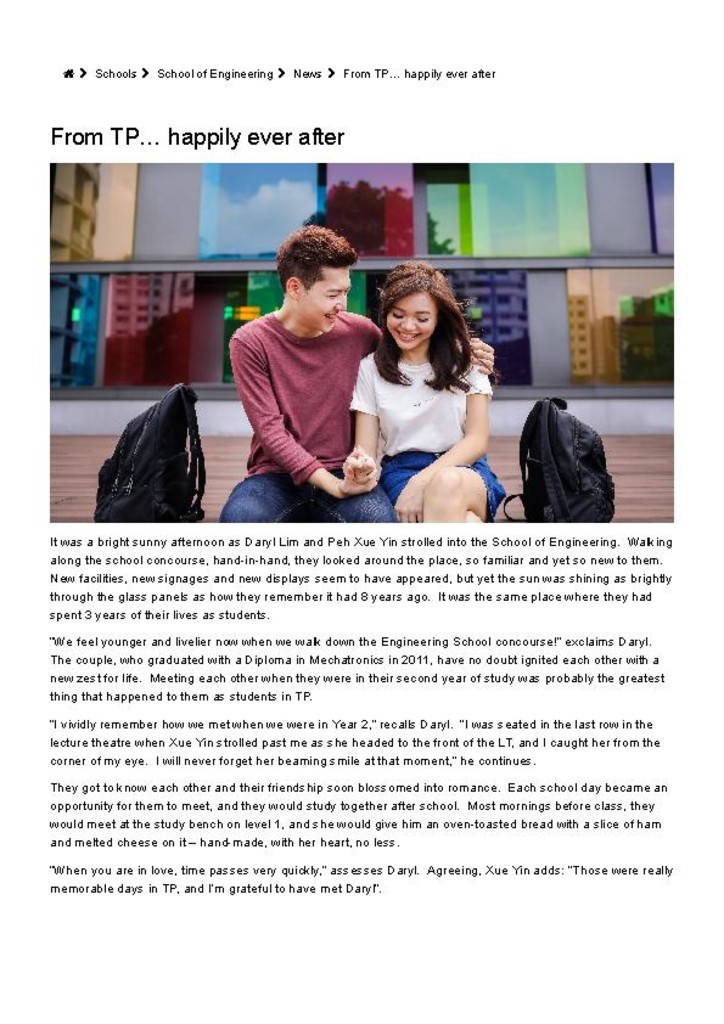 TP news. 27 Feb. 2019. From TP ... happily ever after