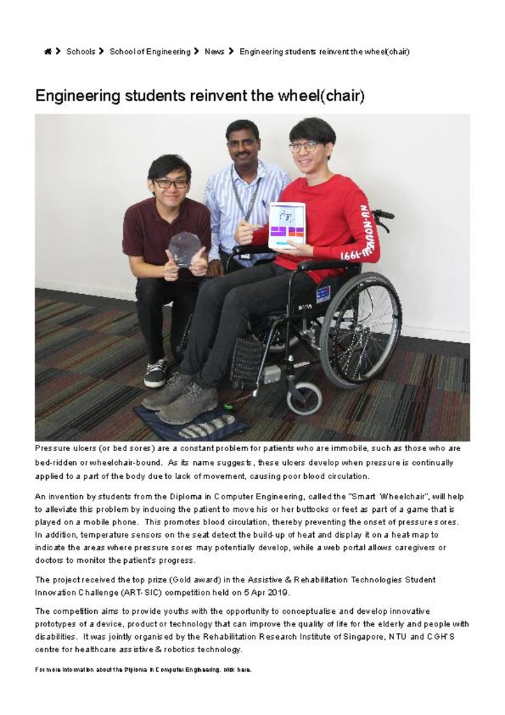 TP news. 17 Apr. 2019. Engineering students reinvent the wheel(chair)