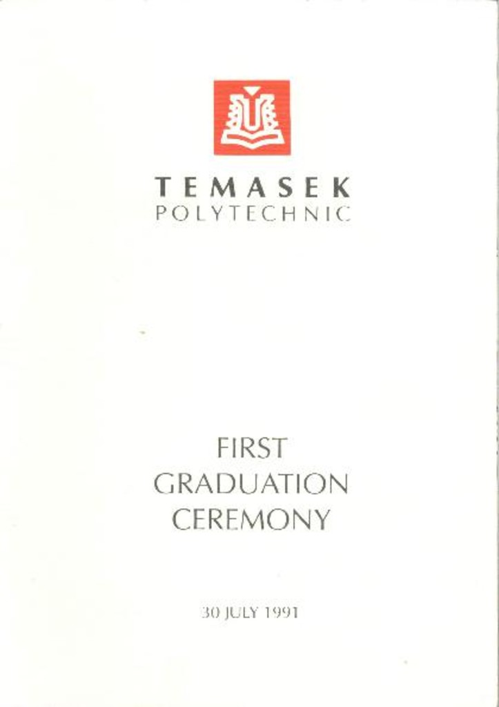First <em>Graduation</em> Ceremony 30 July 1991 : invitation card
