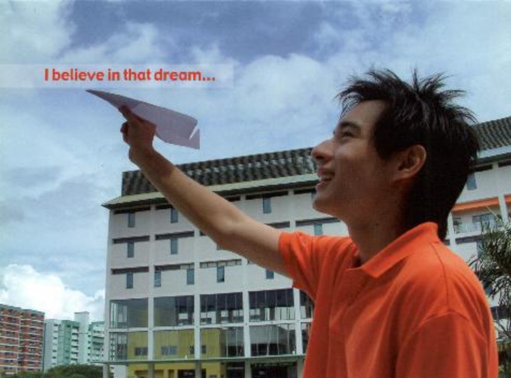I believe in that dream� Come join us� see you at Temasek Poly soon! : card