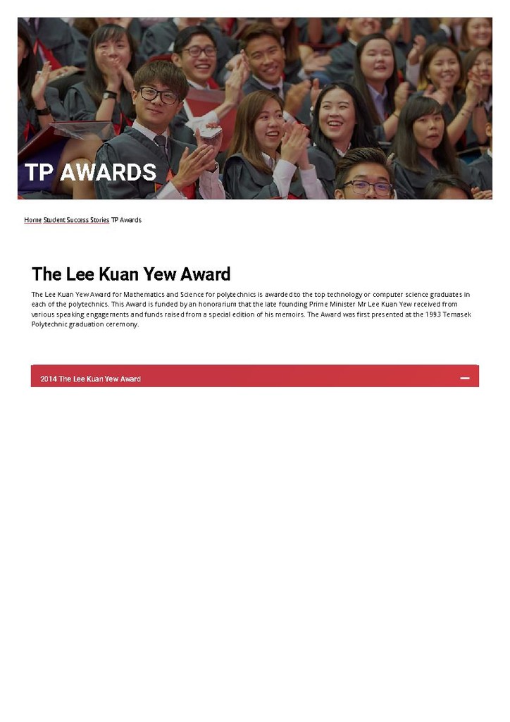 The Lee Kuan Yew Award 2014