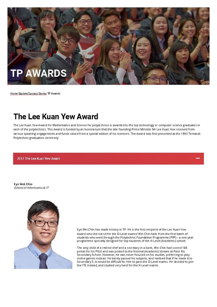 The Lee Kuan Yew Award 2017
