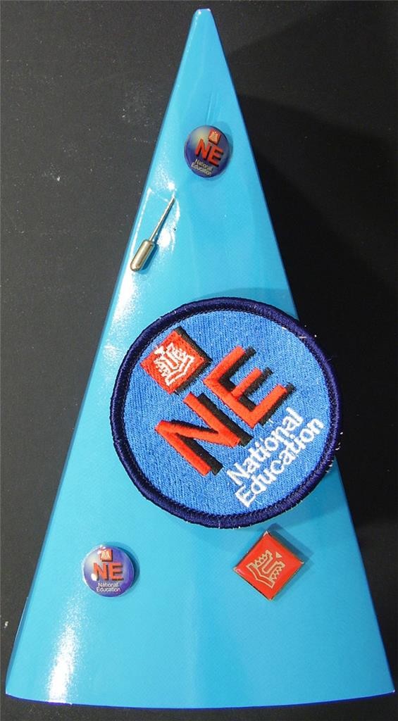 National Education tie pin, collar pin and cloth badge